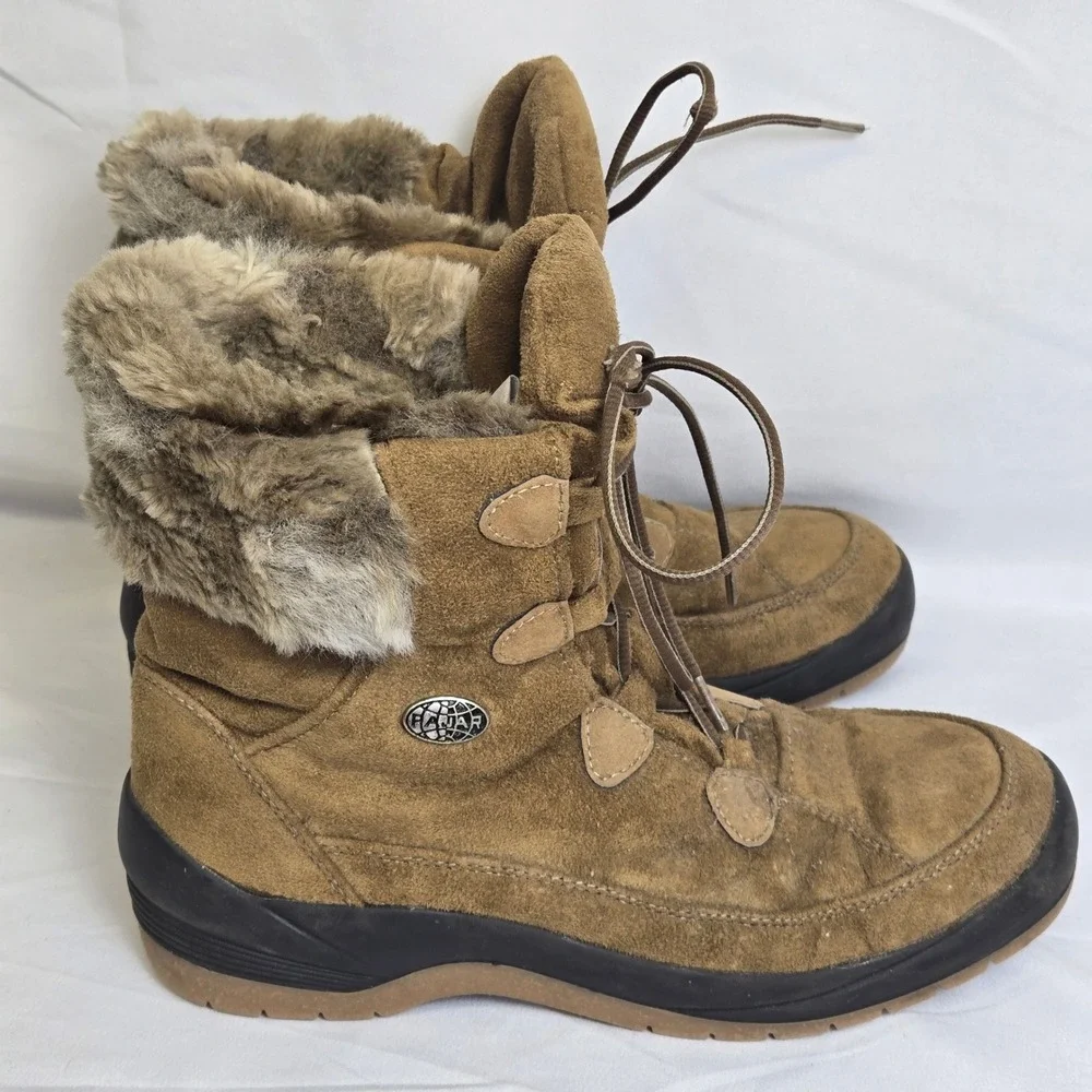 Pajar Faux Fur Lined Winter Boots, Women's Size 38 US 7, Canadian Hiking Utility